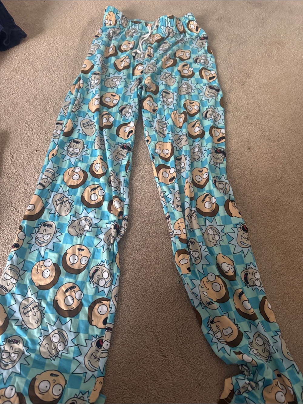 Blue Cartoon Character Kids Lounge Pants